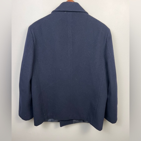 Vintage French Naval Double-Breasted Peacoat | Dark Navy | Likely Size L - Picture 6 of 13